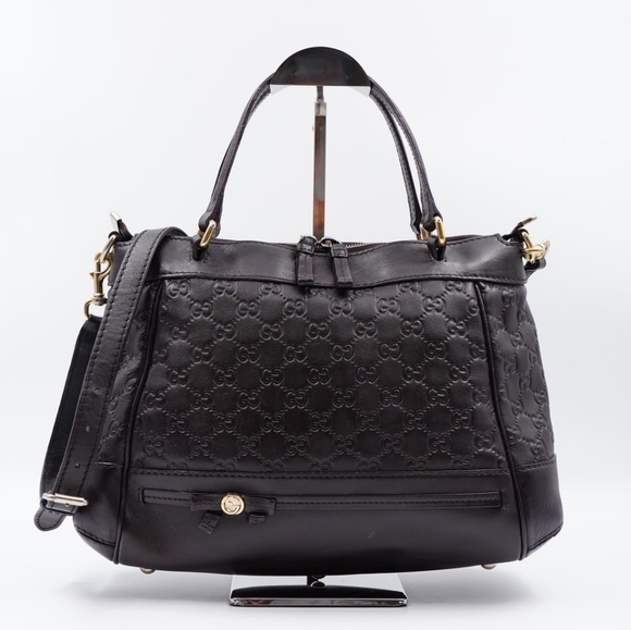 AV56❤️ GUCCI Guccissima Mayfair Top Handle Satchel - Picture 1 of 15